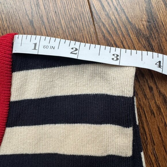 Anne Klein Sleeveless Striped Fit & Flare Knit Dress XL Navy Red Nautical Preppy - Picture 11 of 11